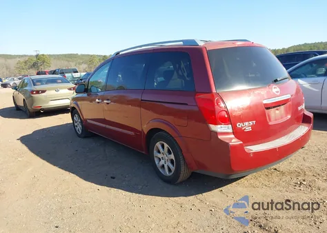 2008 Nissan Quest 3.5 Sl z USA, uszkodzony, nr VIN 5N1BV28U28N120728